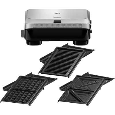 BRAUN SNACKMAKER 5 SM5038 SILVER TOST, SANDVİÇ ve WAFFLE MAKİNESİ - BRAUN
